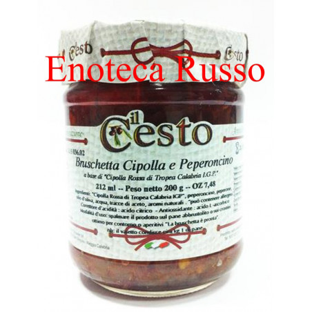 BRUSCHETTA DI CIPOLLE E PEPERONCINO IN OLIO DI OLIVA ML 106 IL CESTO