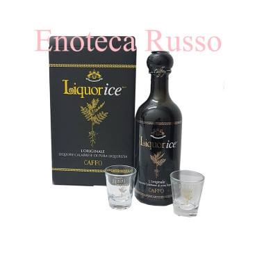 LIQUORICE CONFEZIONE REGALO CON 2 BICCHIERI