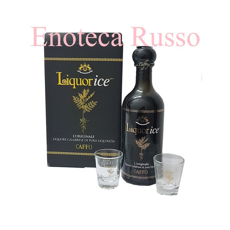 LIQUORICE CONFEZIONE REGALO CON 2 BICCHIERI LIQUORICE CONFEZIONE REGALO CON 2 BICCHIERI
