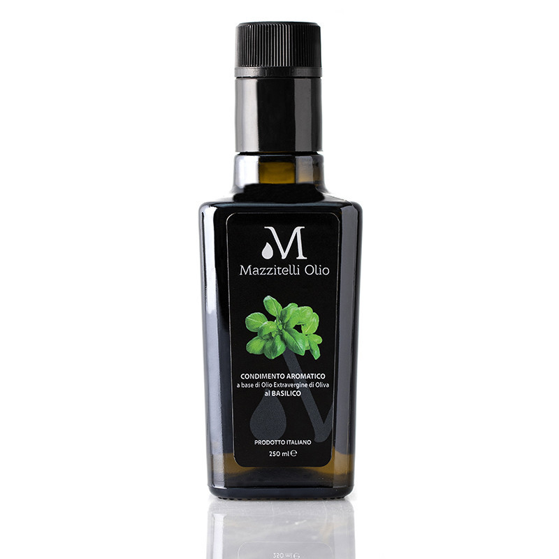 OLIO EXTRAVERGINE AL BASILICO MAZZITELLI ML. 250