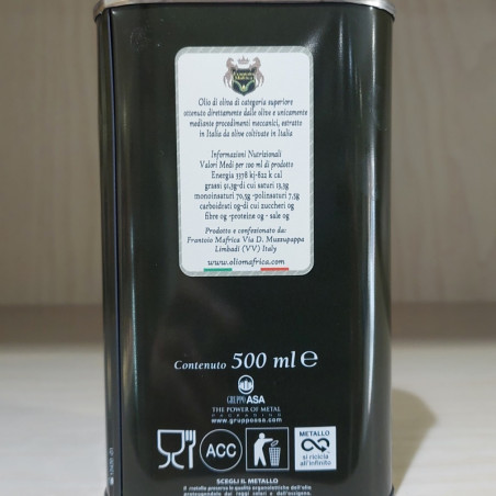 OLIO EXTRA VERGINE DI OLIVA ARMONICO LATTA 500 ML MAFRICA