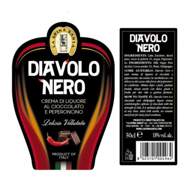 DIAVOLO NERO CREMA DI CIOCCOLATO PICCANTE CL. 50