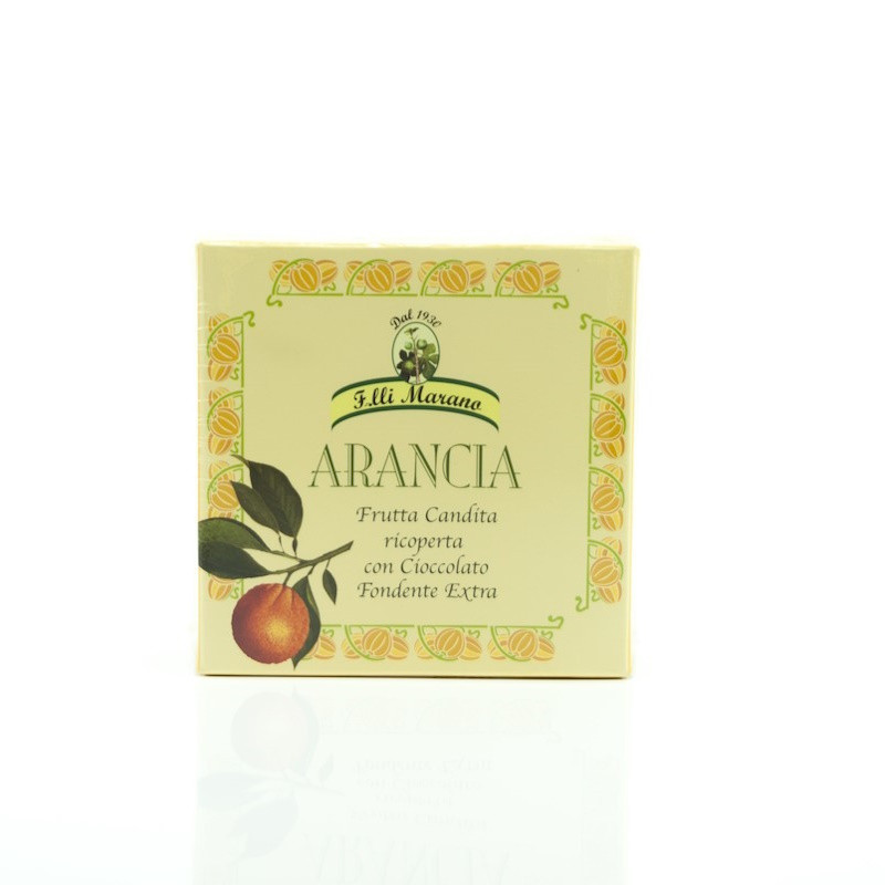 ARANCIA CANDITA RICOPERTA CIOCCOLATO FONDENTE GR. 200 F.LLI MARANO ARANCIA CANDITA RICOPERTA CIOCCOLATO FONDENTE GR. 200 F.LLI MARANO