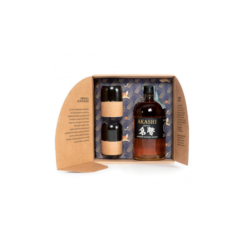 WHISKY AKASHI MEISEI CONFEZIONE CON 2 BICCHIERI WHISKY AKASHI MEISEI CONFEZIONE CON 2 BICCHIERI