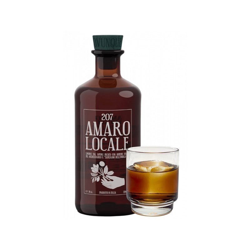 CONFEZIONE AMARO LOCALE 207 CON 2 BICCHIERI IN REGALO