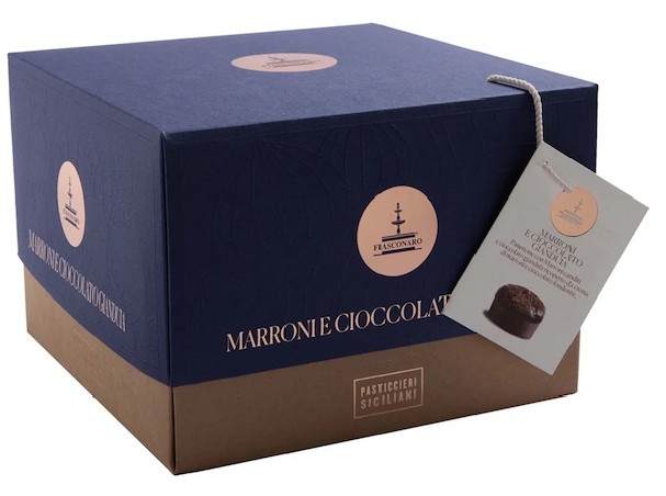 PANETTONE MARRONI E CIOCCOLATO GIANDUIA KG 1 FIASCONARO